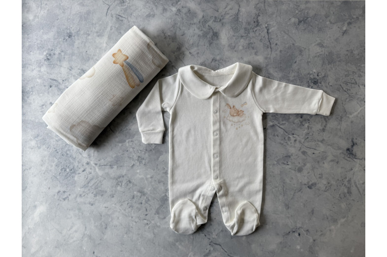 Rabbit Bebek Müslin & Tulum Seti